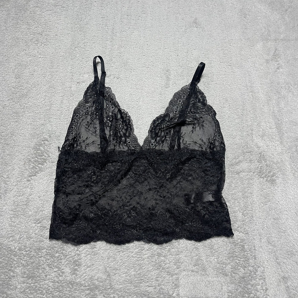 Fredricks Of Hollywood Cami Womens Small Black Lace Sheer Sexy - Picture 1 of 6